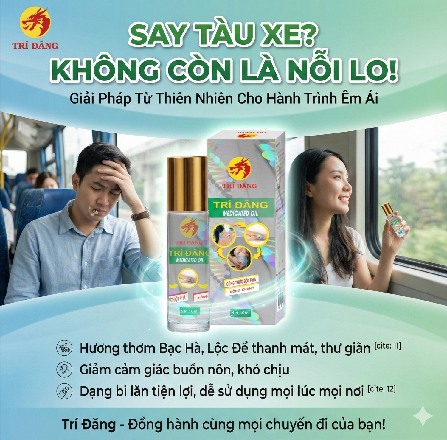 Tri Đăng Medicate Oil - Dùng khi bị say tàu xe